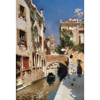 Жена носи вода до канал, Венеция (1914) РЕПРОДУКЦИИ НА КАРТИНИ